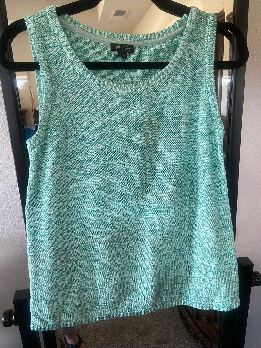 J. Jill Mint Green Scoop Neck Knit sleeveless sweater Tank